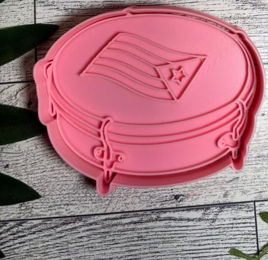 Pandereta con Diseño Puertorriqueño – tradición musical en 3D.