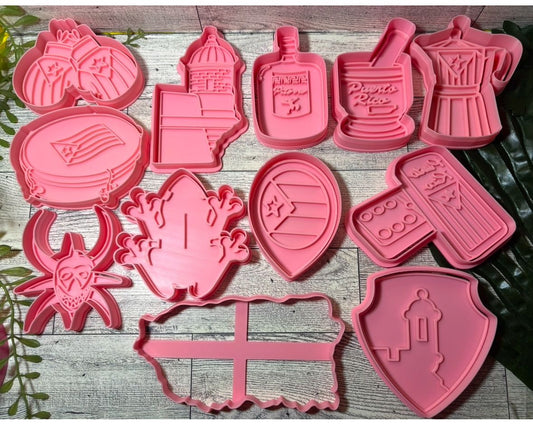 Set de Cortadores 3D – Cultura Boricua “Isla del Encanto” (Bundle Completo)